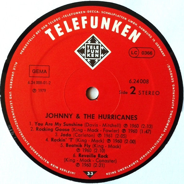Johnny And The Hurricanes : Johnny And The Hurricanes (LP, Comp, RE)