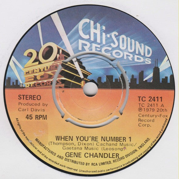 Gene Chandler : When You're Number 1 (7", Single)