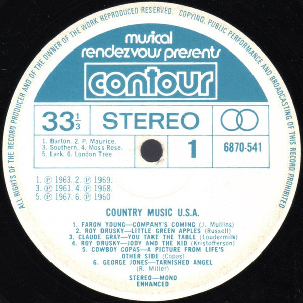 Various : Country Music USA (LP, Comp)