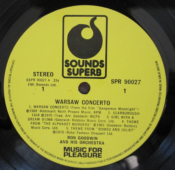 Ron Goodwin And His Orchestra : Warsaw Concerto (LP, Comp, RE)
