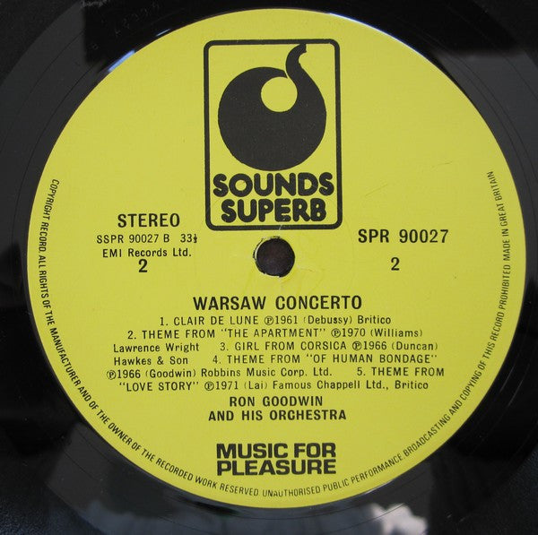 Ron Goodwin And His Orchestra : Warsaw Concerto (LP, Comp, RE)