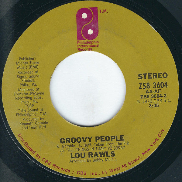 Lou Rawls : Groovy People (7", Styrene, Ter)