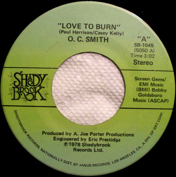 OC Smith : Love To Burn (7")