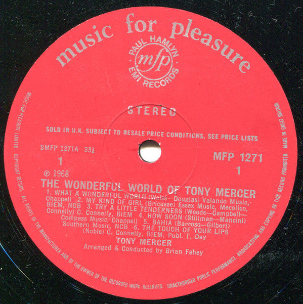 Tony Mercer : The Wonderful World Of Tony Mercer (LP, Album)