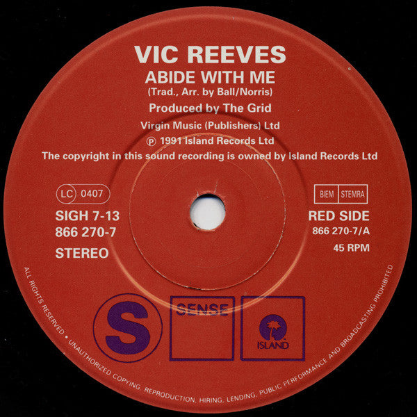 Vic Reeves : Abide With Me / Black Night (7", Single)