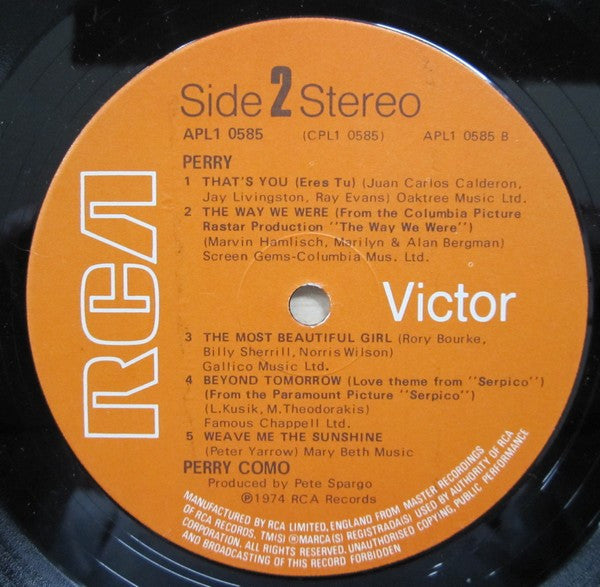 Perry Como : Perry (LP, Album)