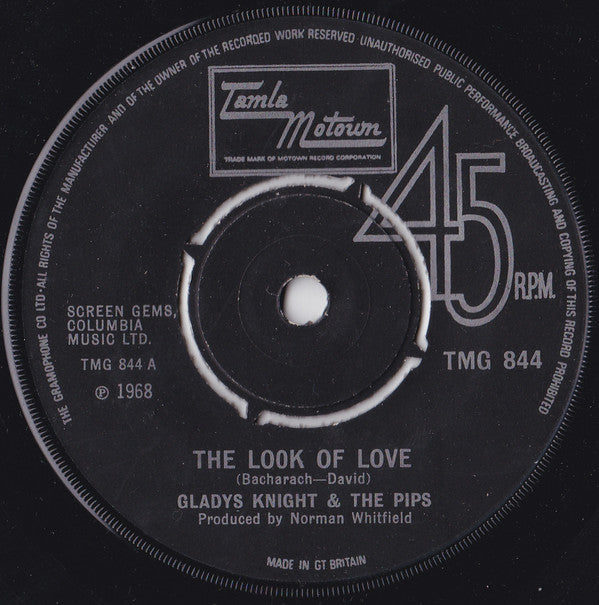Gladys Knight And The Pips : The Look Of Love  (7", Single, Pus)