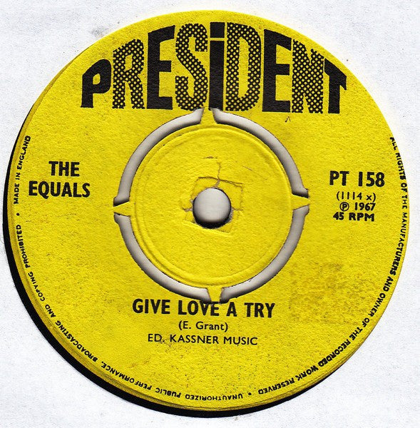 The Equals : Give Love A Try (7", Single)