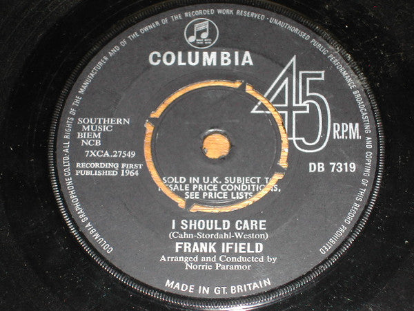 Frank Ifield : I Should Care (7")