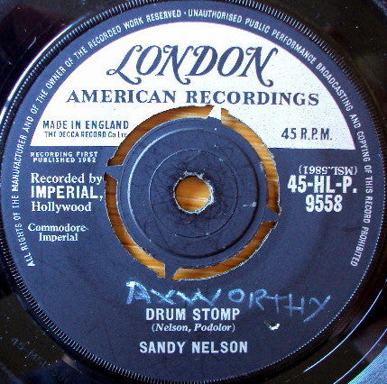 Sandy Nelson : Drummin' Up A Storm (7")