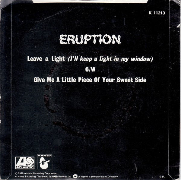 Eruption (4) : Leave A Light (7", Single)