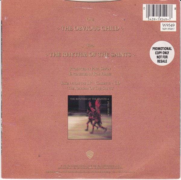 Paul Simon : The Obvious Child (7", Single)