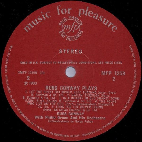 Russ Conway : Plays (LP, Album)
