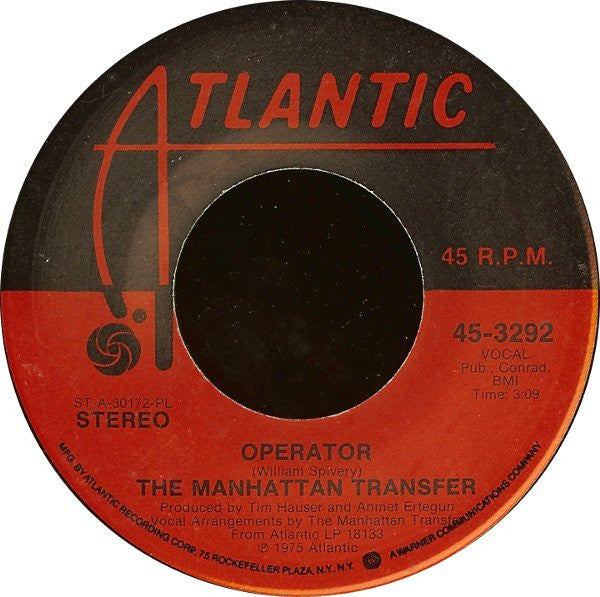 The Manhattan Transfer : Operator (7", Single, PL )