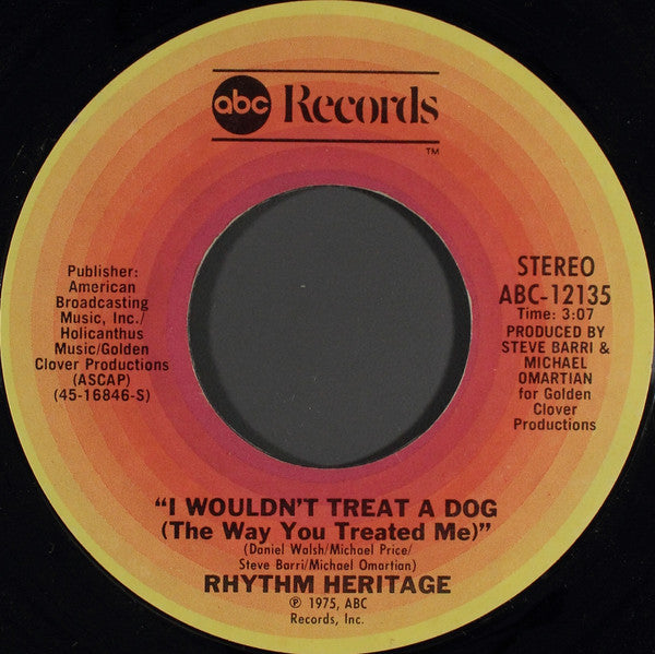 Rhythm Heritage : Theme From S.W.A.T. (7", Single, Styrene, Pit)