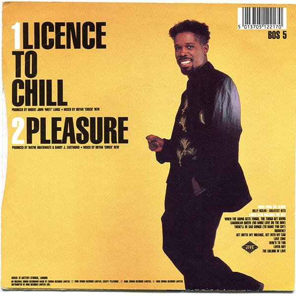 Billy Ocean : Licence To Chill / Pleasure (7")