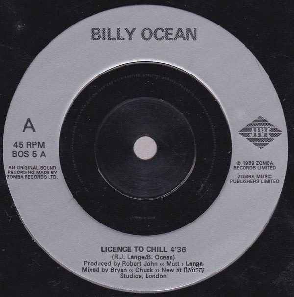 Billy Ocean : Licence To Chill / Pleasure (7")