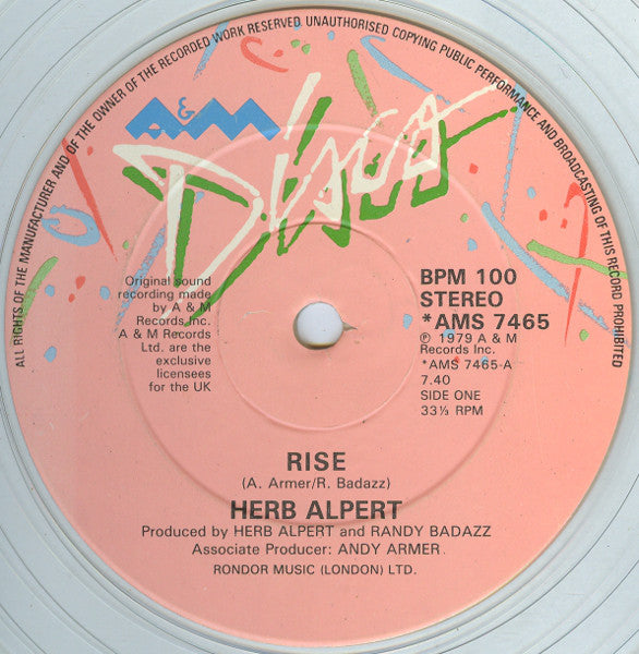 Herb Alpert : Rise (12", Cle)