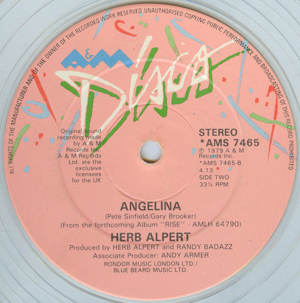 Herb Alpert : Rise (12", Cle)