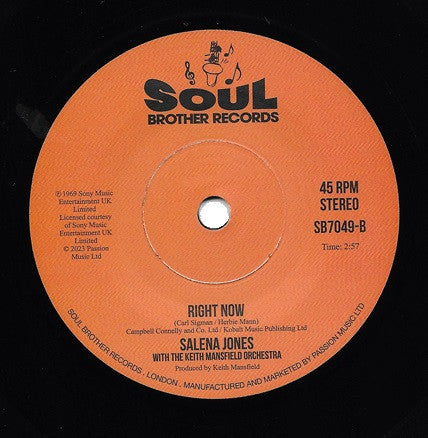 Salena Jones : Am I The Same Girl (Soulful Strut) / Right Now (7", Single, Promo)