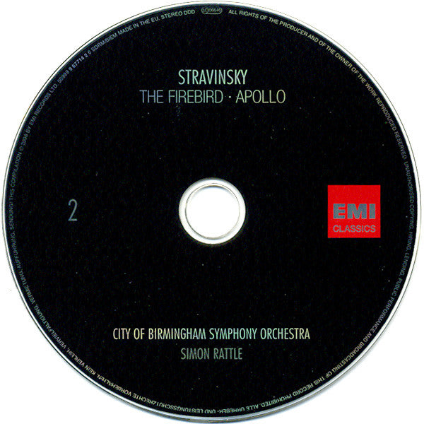 Stravinsky* - Simon Rattle*, City Of Birmingham Symphony Orchestra : The Rite Of Spring · Petrushka · The Firebird · Apollo (2xCD, Comp)