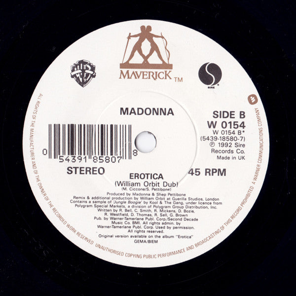 Madonna : Bad Girl (7", Single, Pap)