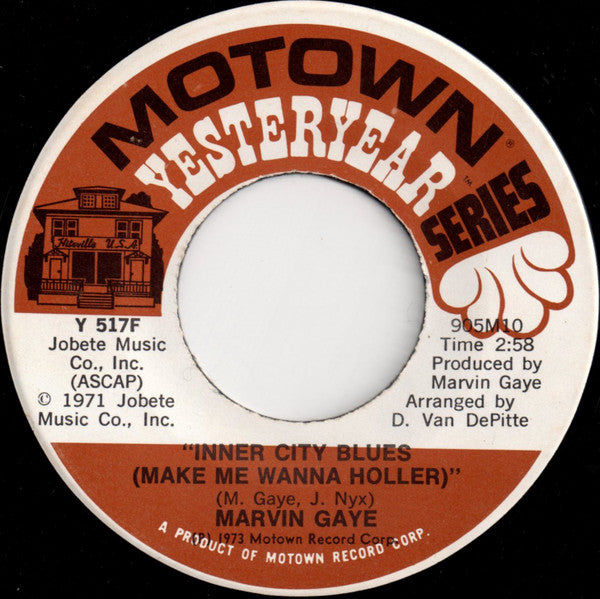 Marvin Gaye : Inner City Blues (Make Me Wanna Holler) / Little Darling (I Need You) (7", Single, RE)