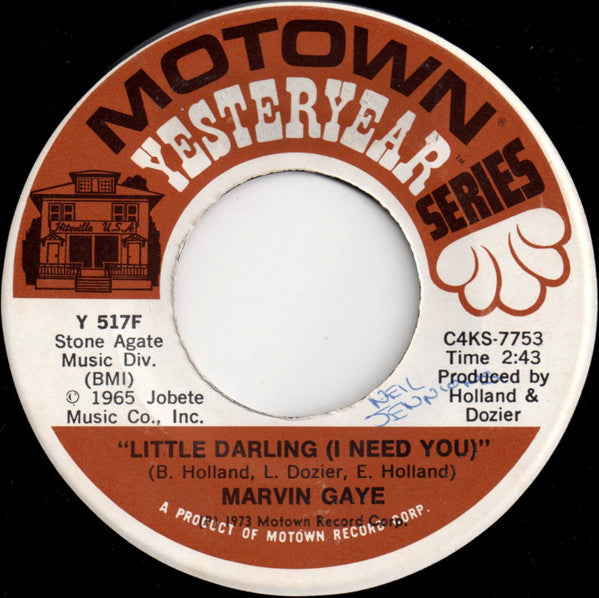 Marvin Gaye : Inner City Blues (Make Me Wanna Holler) / Little Darling (I Need You) (7", Single, RE)
