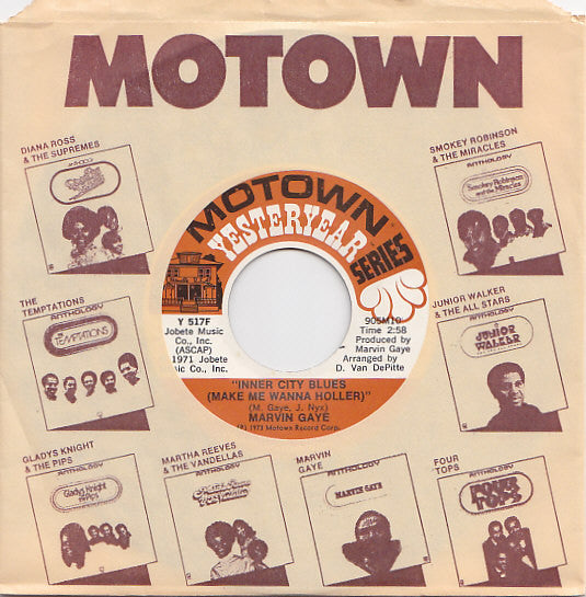 Marvin Gaye : Inner City Blues (Make Me Wanna Holler) / Little Darling (I Need You) (7", Single, RE)