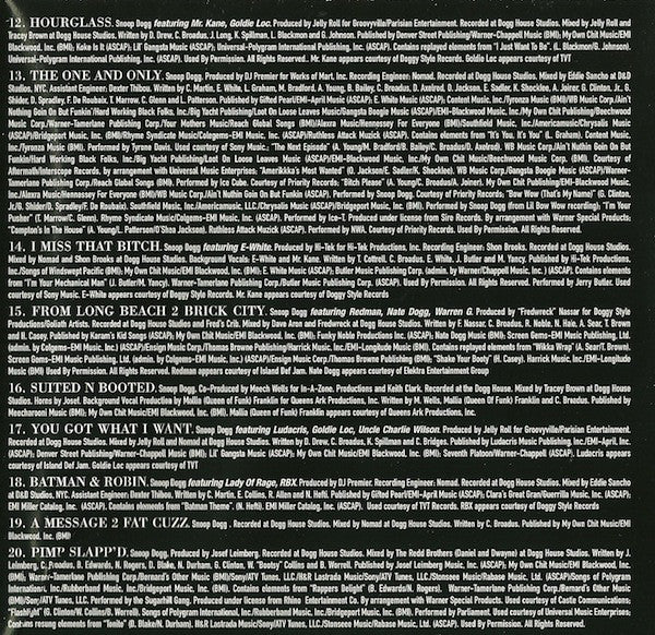 Snoop Dogg : Paid Tha Cost To Be Da Bo$$ (CD, Album)