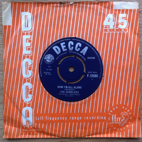 The Gamblers (4) : Now I'm All Alone (7", Single)