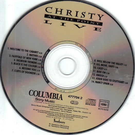 Christy Moore : At The Point Live (CD, Album)