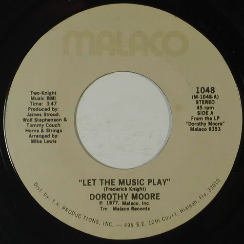 Dorothy Moore : Let The Music Play / 1-2-3 (You And Me) (7", Single)
