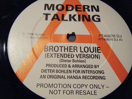 Modern Talking : Brother Louie (12", Promo)