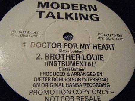 Modern Talking : Brother Louie (12", Promo)