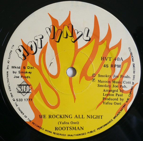 Rootsman : Rocking All Night / Miami Vibes (12")