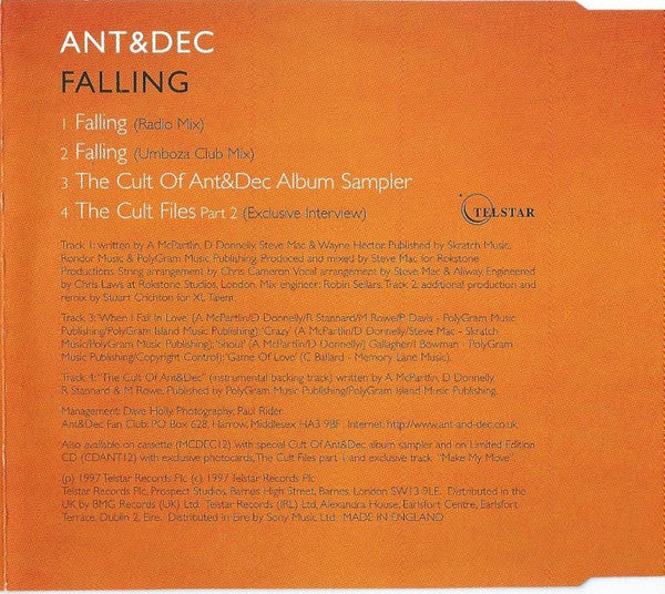 Ant & Dec : Falling (Minimax, Single)