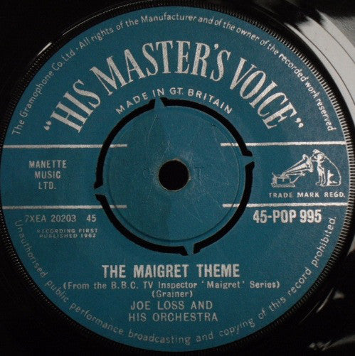 Joe Loss & His Orchestra : The Maigret Theme (7", Single)