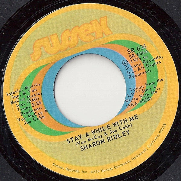 Sharon Ridley : Stay A While With Me (7")