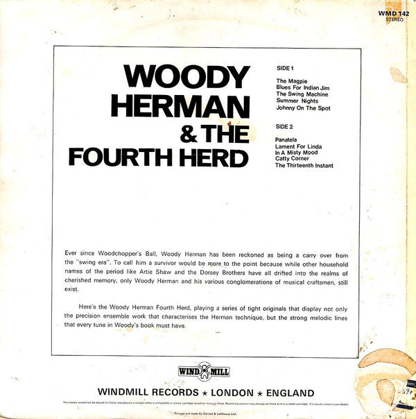 Woody Herman And The Fourth Herd : Woody Herman & The Fourth Herd (LP, Album)