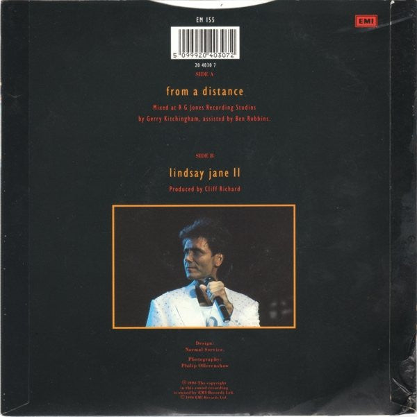 Cliff Richard : From A Distance (7", Single, Pap)