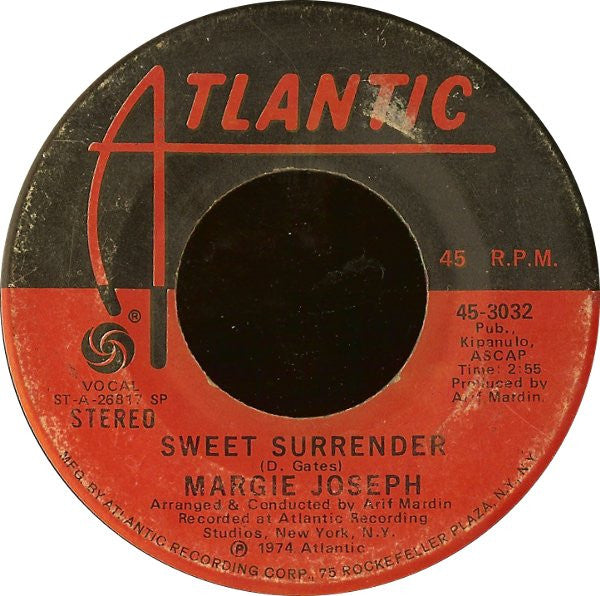 Margie Joseph : Sweet Surrender (7", Single, SP)