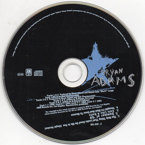 Bryan Adams : The Only Thing That Looks Good On Me Is You (CD, Single)