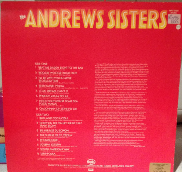 The Andrews Sisters : Beat Me Daddy, Eight To The Bar (LP, Comp)