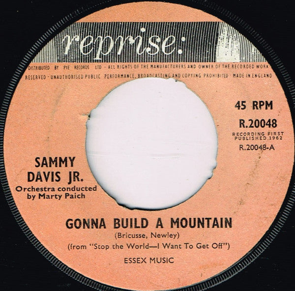 Sammy Davis Jr. : Gonna Build A Mountain (7", Single)