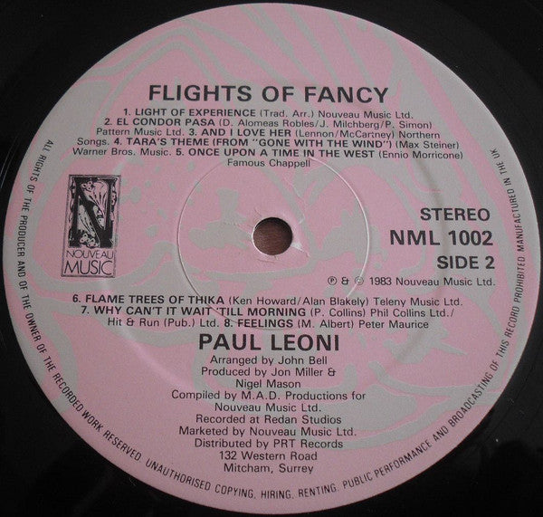Paul Leoni : Flights Of Fancy (LP, Album)