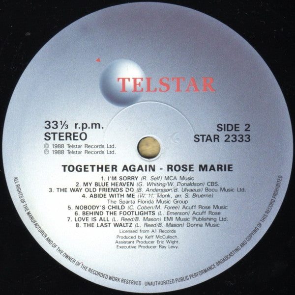 Rose Marie (3) : Together Again (LP)