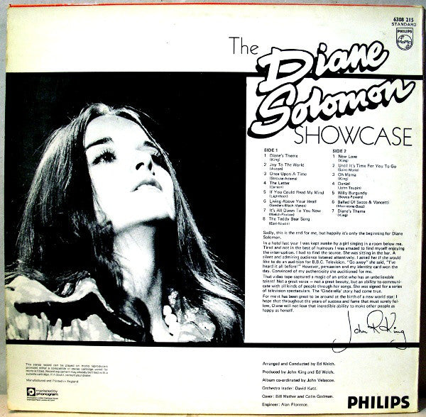 Diane Solomon : The Diane Solomon Showcase (LP, Album)