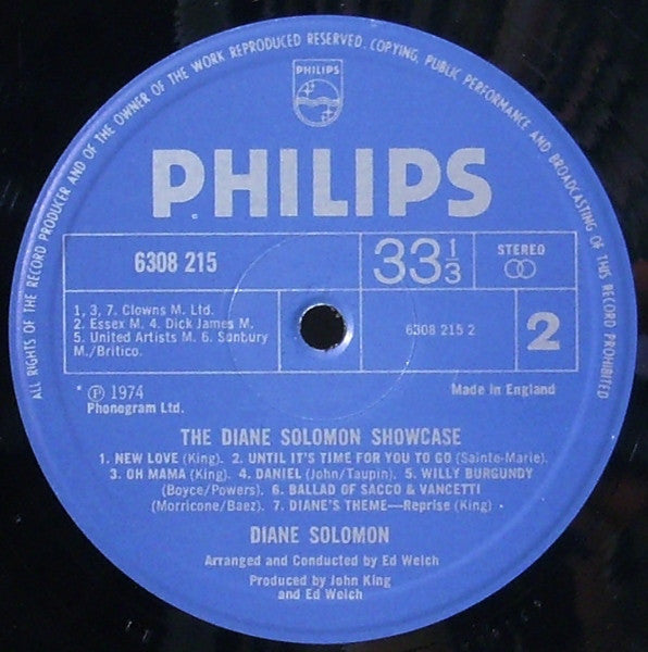 Diane Solomon : The Diane Solomon Showcase (LP, Album)
