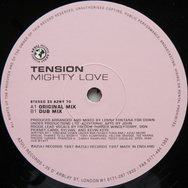 Tension : Can You Feel It (12")